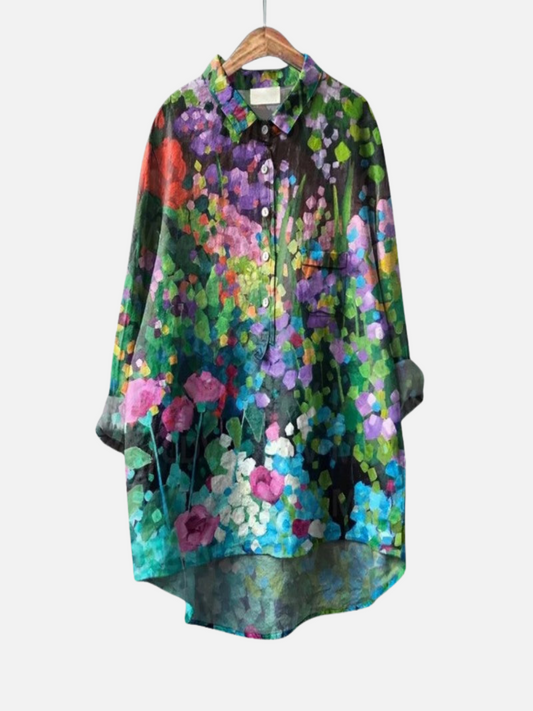 Klassiska blommiga blusar